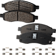 4-Wheel Set Front and Rear Brake Disc and Pad Kit, Plain Surface 6 Lugs Front and Rear-320.04 mm Front-Ceramic/Rear-Semi-Metallic Pro-Line Series, Includes (4) Brake Disc and (2) Brake Pad Set
