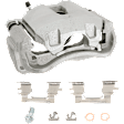 4-Wheel Set Front and Rear Brake Kit With Calipers, Front-Cross-drilled and Slotted/Rear-Plain Surface 5 Lugs Front-296 mm/Rear-268.99 mm Ceramic FWD, Includes (4) Caliper, (4) Disc and (2) Pad Set