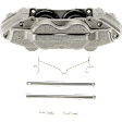 4-Wheel Set Front and Rear Brake Kit With Calipers, Cross-drilled and Slotted 6 Lugs Front-318.9 mm/Rear-311.91 mm Ceramic, Includes (4) Brake Caliper, (4) Brake Disc and (2) Brake Pad Set