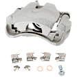 4-Wheel Set Front and Rear Brake Kit With Calipers, Plain Surface 5 Lugs Ceramic, Includes (4) Brake Caliper, (4) Brake Disc, and (2) Brake Pad Set
