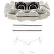 2-Wheel Set Front Brake Kit With Calipers, Plain Surface 6 Lugs 319.02 mm Ceramic, Includes (2) Brake Caliper, (2) Brake Disc and (1) Brake Pad Set