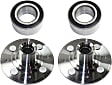 2-Wheel Set Front Wheel Hub, 4 Lugs, With Bearing, Includes (2) Wheel Hub and (2) Wheel Bearing