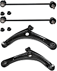 4-Piece Kit Front, Driver and Passenger Side, Lower Control Arm Kit, Includes (2) Control Arm and (2) Sway Bar Link