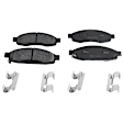 2-Wheel Set Front Brake Disc and Pad Kit, Cross-drilled and Slotted 6 Lugs 350.01 mm Organic Pro-Line Series, Includes (1) Brake Pad Set and (2) Brake Disc