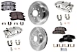 4-Wheel Set Front and Rear, Driver and Passenger Side Brake Kit With Calipers, Front-303.02 mm/Rear-277.88 mm FWD, Includes (2) Caliper, (4) Disc, and (2) Pad Set