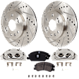 2-Wheel Set Front, Driver and Passenger Side Brake Kit With Calipers, 329.95 mm, Includes (2) Caliper, (2) Disc, and (1) Pad Set