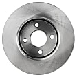 2-Wheel Set Front Brake Disc and Pad Kit, Plain Surface, 4 Lugs, Ceramic, with Rear Drum Brake, Pro-Line Series , includes (2) Brake Disc and (1) Brake Pad Set