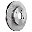 2-Wheel Set Front Brake Disc and Pad Kit, Plain Surface, 4 Lugs, Ceramic, with Rear Drum Brake, Pro-Line Series , includes (2) Brake Disc and (1) Brake Pad Set