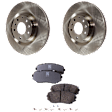 2-Wheel Set Front Brake Disc and Pad Kit, Plain Surface 5 Lugs 320.04 mm Ceramic Pro-Line Series, Includes (1) Brake Pad Set and (2) Brake Disc