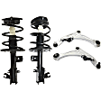 4-Piece Kit Front, Driver and Passenger Side, Lower Control Arm Kit, Includes (2) Control Arm and (2) Shock Absorber and Strut Assembly