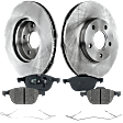 2013 Volvo C30 - 4-Piece Kit Front Brake Disc and Pad Kit, Plain Surface, 5 Lugs, 277.88 mm, Ceramic, 2.5L 5Cyl, Pro-Line Series  Includes (2) Brake Disc and (1) Brake Pad Set