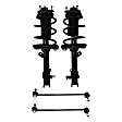 4-Piece Kit Front, Driver and Passenger Side Suspension Kit, Includes (2) Shock Absorber and Strut Assembly and (2) Sway Bar Link