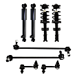 2011 Kia Sorento EX - 8-Piece Kit Front and Rear, Driver and Passenger Side Suspension Kit,  Includes (2) Loaded Strut, (2) Shock Absorber, and (4) Sway Bar Link
