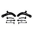 8-Piece Kit Front, Driver and Passenger Side, Lower Control Arm Kit, Includes (2) Control Arm, (2) Sway Bar Link, and (4) Tie Rod End
