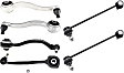 6-Piece Kit Front, Driver and Passenger Side, Lower, Frontward and Rearward Control Arm Kit, Includes (4) Control Arm and (2) Sway Bar Link