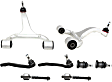 8-Piece Kit Front, Driver and Passenger Side, Upper Control Arm Kit, Includes (2) Ball Joint, (2) Control Arm, and (4) Tie Rod End