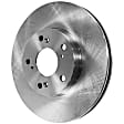 2-Wheel Set Front Brake Disc and Pad Kit, Plain Surface 5 Lugs 281.94 mm Ceramic Pro-Line Series, Includes (1) Brake Pad Set and (2) Brake Disc
