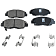 2-Wheel Set Front Brake Disc and Pad Kit, Plain Surface 5 Lugs 281.94 mm Ceramic Pro-Line Series, Includes (1) Brake Pad Set and (2) Brake Disc