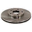 2-Wheel Set Front Brake Disc and Pad Kit, Plain Surface 5 Lugs 281.94 mm Ceramic Pro-Line Series, Includes (1) Brake Pad Set and (2) Brake Disc