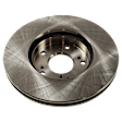 2-Wheel Set Front Brake Disc and Pad Kit, Plain Surface 5 Lugs 281.94 mm Ceramic Pro-Line Series, Includes (1) Brake Pad Set and (2) Brake Disc
