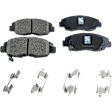 2-Wheel Set Front Brake Disc and Pad Kit, Plain Surface 5 Lugs 281.94 mm Ceramic Pro-Line Series, Includes (1) Brake Pad Set and (2) Brake Disc