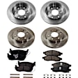 4-Wheel Set Front and Rear Brake Disc and Pad Kit, Plain Surface 6 Lugs Front and Rear-320.04 mm Front-Ceramic/Rear-Semi-Metallic Pro-Line Series, Includes (4) Disc and (2) Pad Set