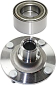 2-Piece Kit Front Wheel Hub, 4 Lugs, With Bearing, FWD, Includes (1) Wheel Bearing and (1) Wheel Hub