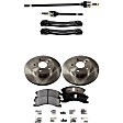 7-Piece Kit Front, Driver and Passenger Side Axle Assembly - New 7-Piece Kit 4WD, Includes (2) Brake Disc, (1) Brake Pad Set, (2) Control Arm and (2) Axle Assembly