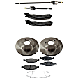 7-Piece Kit Front, Driver and Passenger Side Axle Assembly - New 7-Piece Kit 4WD, Includes (2) Brake Disc, (1) Brake Pad Set, (2) Control Arm and (2) Axle Assembly