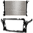 2-Piece Kit Radiator Support Assembly Includes (1) Radiator and (1) Radiator Support