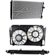 2-Piece Kit OE Replacement Radiator Fan, 2.5L, 4Cyl, Dual fan Includes (1) Cooling Fan Assembly and (1) Radiator