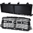 2-Piece Kit Grille Textured Black Shell and Insert CAPA Certified Includes (1) Active Grille Shutter and (1) Grille Assembly