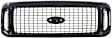 2-Piece Kit Grille Painted Black Shell with Painted Gray Insert Includes (1) Grille Assembly and (1) Header Panel