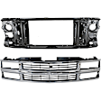 2-Piece Kit Grille Chrome Shell with Painted Black Insert Includes (1) Grille Assembly and (1) Radiator Support