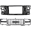 2-Piece Kit Standard Cab Pickup Grille Chrome Shell with Black Insert Includes (1) Grille Assembly and (1) Radiator Support