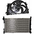 2-Piece Kit OE Replacement Radiator Fan, Single fan Includes (1) Cooling Fan Assembly and (1) Radiator