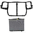 2-Piece Kit Radiator, 3.5L, 6Cyl Includes(1) Radiator and (1) Radiator Support