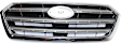 2-Piece Kit Grille Painted Silver Shell with Gray Insert Includes (1) Active Grille Shutter and (1) Grille Assembly