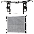 2-Piece Kit Radiator Support Assembly Includes (1) Radiator and (1) Radiator Support