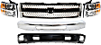 2012 Chevrolet Silverado 1500 - 5-Piece Kit Grille, Chrome,  Includes (1) Bumper, (1) Grille, (2) Headlight, and (1) Valance