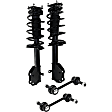 4-Piece Kit Front, Driver and Passenger Side Suspension Kit, Includes (2) Shock Absorber and Strut Assembly and (2) Sway Bar Link