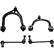 4-Piece Kit Front, Driver and Passenger Side, Upper Control Arm Kit, Includes (2) Control Arm and (2) Sway Bar Link