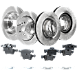 2007 Mercedes Benz GL450 - 4-Wheel Set Front and Rear Brake Disc and Pad Kit, Plain Surface, 5 Lugs, Front-350.01 mm/Rear-329.95 mm, Organic, AWD,  Vented  Disc Brakes, 4.7L 8Cyl, Pro-Line Series  Includes (4) Disc and (2) Pad Set