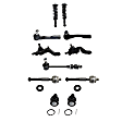 12-Piece Kit Front Suspension Kit, Includes (2) Sway Bar Link, (4) Ball Joint, (4) Tie Rod End and (2) Shock Absorber and Strut Assembly