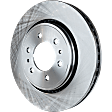 4-Wheel Set Front and Rear Brake Disc and Pad Kit, Plain Surface 6 Lugs Front-350.01 mm/Rear-336.04 mm Ceramic Pro-Line Series, Includes (4) Brake Disc and (2) Brake Pad Set