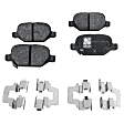 2013 Fiat 500 Pop - 8-Piece Kit Front and Rear Brake Disc and Pad Kit, Plain Surface, 4 Lugs, Organic, Naturally Aspirated, 1.4L 4Cyl, Pro-Line Series  Includes (4) Brake Disc and (2) Brake Pad Set