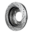 2013 Chevrolet Express 2500 - 4-Wheel Set Front and Rear Brake Disc and Pad Kit, Cross-drilled and Slotted, 8 Lugs, Front-324.87 mm/Rear-329.95 mm, Ceramic, 6.0L 8Cyl,  Includes (4) Disc and (2) Pad Set