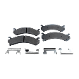 2017 GMC Savana 2500 - 8-Piece Kit Front and Rear Brake Disc and Pad Kit, Cross-drilled and Slotted, 8 Lugs, Ceramic, 2.8L 4Cyl,  Includes (4) Brake Disc and (2) Brake Pad Set
