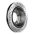 2017 GMC Savana 2500 - 8-Piece Kit Front and Rear Brake Disc and Pad Kit, Cross-drilled and Slotted, 8 Lugs, Ceramic, 2.8L 4Cyl,  Includes (4) Brake Disc and (2) Brake Pad Set
