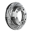 2017 GMC Savana 2500 - 8-Piece Kit Front and Rear Brake Disc and Pad Kit, Cross-drilled and Slotted, 8 Lugs, Ceramic, 2.8L 4Cyl,  Includes (4) Brake Disc and (2) Brake Pad Set